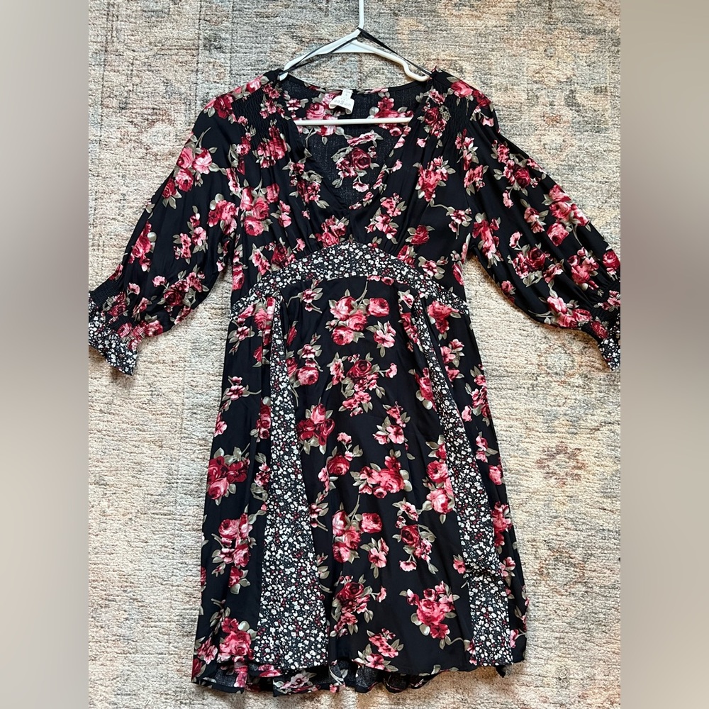 Umgee Mixed Floral Dress